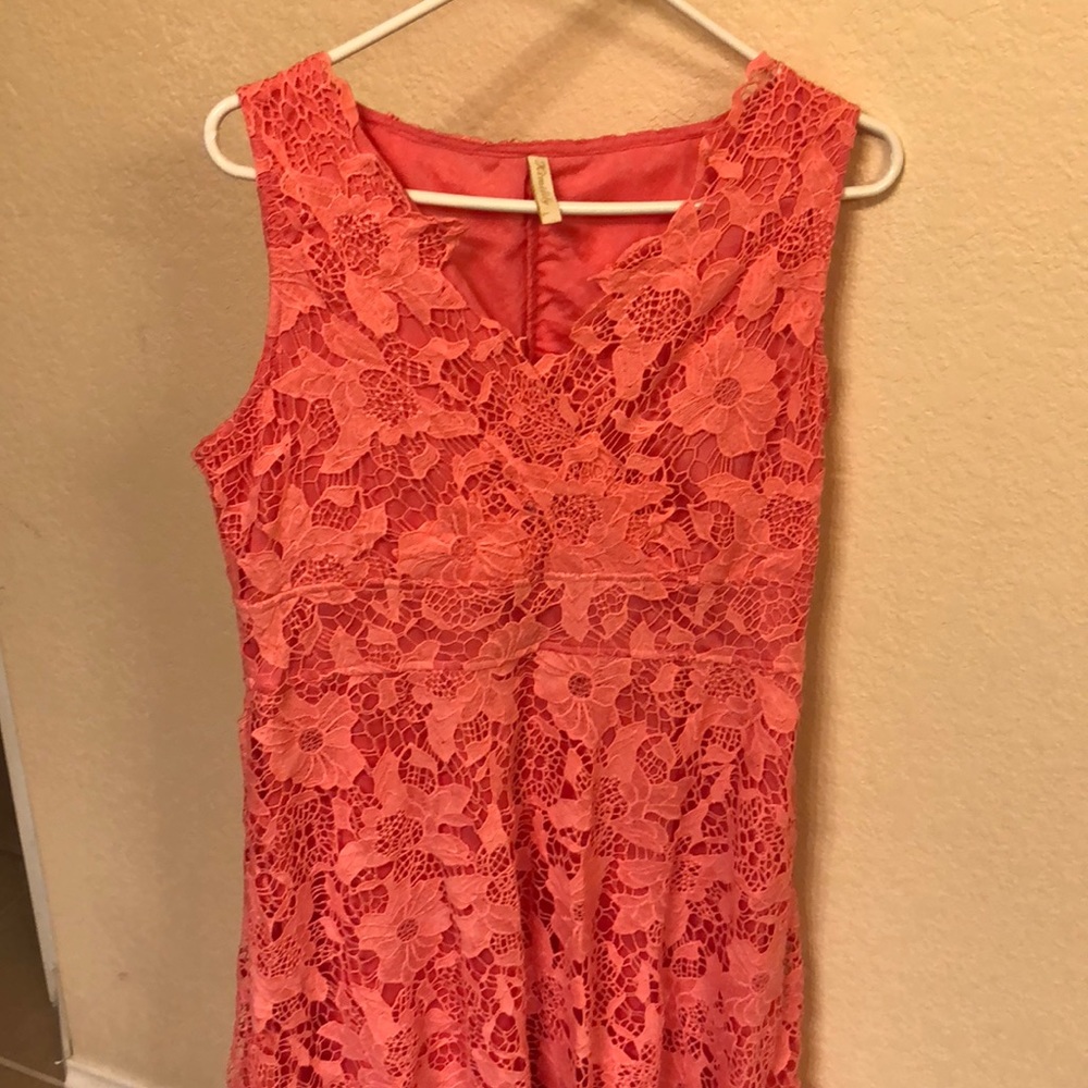 Brand new coral lace dress